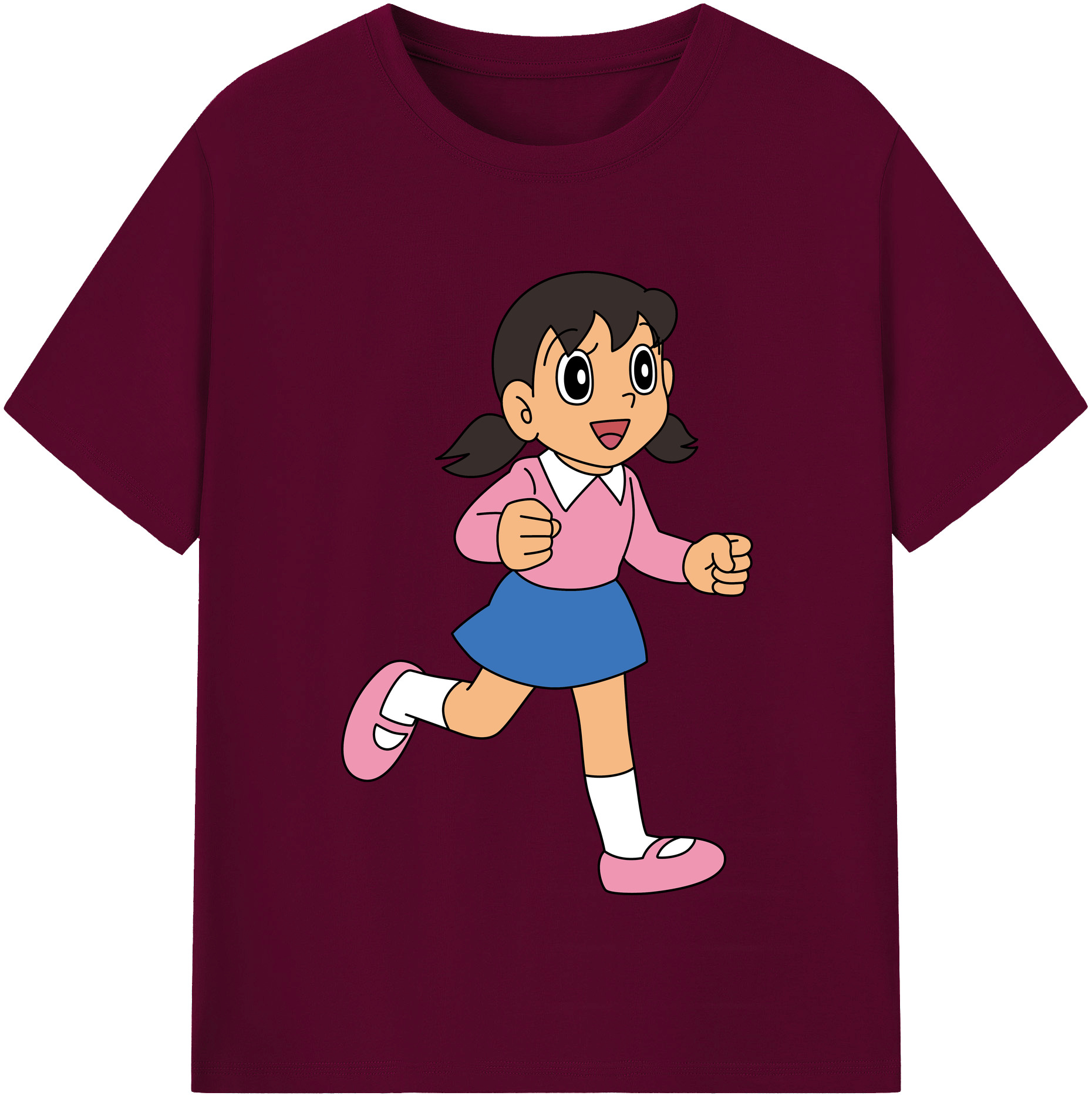（画像用） ドラえもん みなもと しずか Doraemon Shizuka Minamoto レディースカジュアルプリントTシャツ（綿100％）